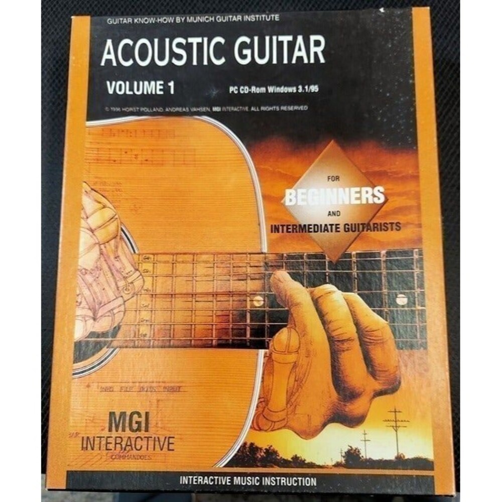 Acoustic Guitar Instruction CD by Munich Guitar Inst., Legacy PC Windows 3.1/95
